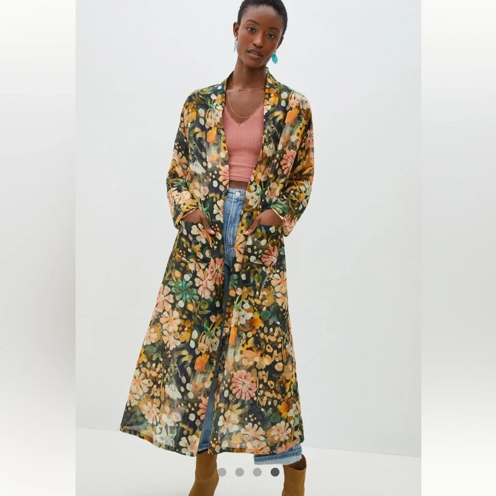 NWT ELLA for‎ Anthropologie floral kimono